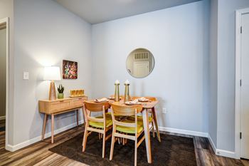 Wood-look flooring throughout using luxury vinly plank